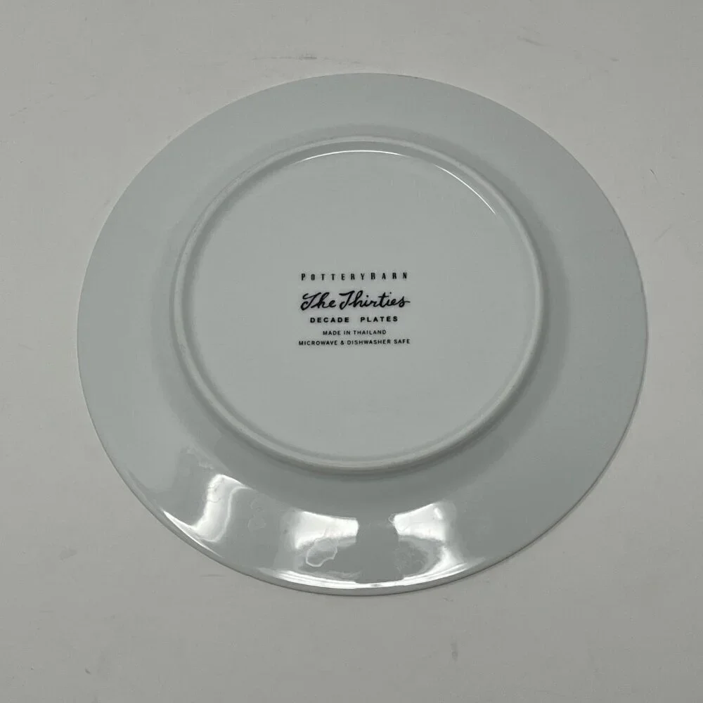 Pottery Barn Decades Millennium plate salad dessert 